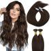 Moresoo real hair extensions bondin extensions real hair dark brown i tip extensions #4 dark brown keratin bonding extensions real hair silky just 50s/40g 18 inch/45 cm 3.i-tip #4