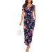 YUNDAI Womens Maternity Maxi Dress Short Sleeve Floral Loose Long Dress XXL B06 Rose Navy - Buy Online on GoSupps.com