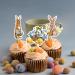 Cake Topper for Easter | Cartoon Paper Bunny Cupcakes Toppers Seasonal Decors for Spring Party for Photo Wall Candy Box Cupcakes Photo Booth Background Cemeli - Buy Online on GoSupps.com