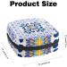Purple Talavera Geometric Flower Pattern Sanitary Napkin Storage Bag - Portable Period Pouch for Women & Teens - Multi-colored - Buy Online on GoSupps.com