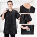 Noverlife Black XL Pet Grooming Workwear with Full Zipper | Professional Short Sleeve Grooming Smock for Pet Shop and SPA - Buy Online on GoSupps.com