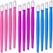 12 Pieces Plastic Cuticle Pusher Nail Art Tools Rubber Tipped Nail Cleaning Stick Manicure Pushing Stick for Home Nail Salon