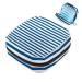 Women bands storage bag menstrual cup pocket girl travel big capacity make-up ladies bandage organizer blue and white stripes