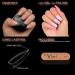 Vixi 500 Long Square Nail Set with Prep File - Clear Express Full Cover False Fingernail Extensions in 10 Sizes for Salon Pros & Home Use - Buy Online on GoSupps.com