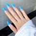 Press on Nails Professinal False Nail Kit -3D French Long Press on Nails Glossy Fake Nails Full Cover Ballerina Nails Tips for Women and Girls Gift (Color : G)