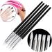 YUNYUN 5 Sticks Black Stick Nail Art Slicone Pen Nail Tool Hollow Engraving Embossing Pen Nail Glue Tip Pen - Buy Online on GoSupps.com