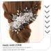Ipetboom Pearl Hair Comb 1pc Bridal Headwear Crystal Pearl Bridesmaid The Flowers Hair Piece Silver Rhinestones - Buy Online on GoSupps.com