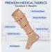 KEKING Zipper Compression Socks | Open Toe 20-30mmHg for Men & Women | Knee High Firm Support for Wide Calf - Varicose Veins DVT Edema - Beige XXL - Buy Online on GoSupps.com