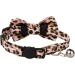 Breakaway Cat Collar Set with Bell, Bowtie, and Floral Design - 2pcs Leopard & Pure-Pink | Adjustable and Detachable Safety Feature for Cats and Small Pets - Buy Online on GoSupps.com
