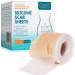 Silicone pavement for scars (3Mx4cm roll) silicone scar patch reusable roller scarred tape perfect for the caesarean section scar remove scars scars on the face keloid adheres very well 1.6 X 125