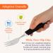 Special Supplies Adaptive Utensils 5-Piece Set for Hand Tremors, Arthritis, Parkinson's, Elderly - Non-Weighted, Non-Slip Handles - Stainless Steel Knife, Rocker Knife, Fork, Spoons - Black - Buy Online on GoSupps.com