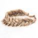 TOECWEGR Extensions Headband Hair Band Braided Classic Chunky Wide Plaited Wedding Fluffy Braids Wig Women Girl Beauty Accessory (Cream Brown)