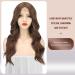 Feshfen Long Wavy Brown Lace Front Wig - 65cm Synthetic Hair for Women | Natural Wavy Middle Parting - Buy Online on GoSupps.com