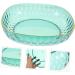 COOLHIYA Fruit Tray Glass Food Container Food Tray Terrarium nut Serving Tray Dessert Bowl Salad Bowl Counter Green 23.5X23.5X6CM - Buy Online on GoSupps.com
