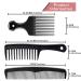 3-Piece Wide-Tooth Comb Set - Detangling Shower, Pick, & All-Purpose Combs | Anti-Static Carbon Fiber Tools for Thick, Curly, Afro Hair - Buy Online on GoSupps.com