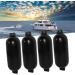 Marine Dock Bumpers Black Impact Resistant Boat Bumpers with 2m Ropes for Yachts - Buy Online on GoSupps.com
