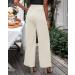 Vetinee Wide Leg High Waisted Dress Pants for Women with Pockets - XXL Vanilla Ice - Buy Online on GoSupps.com