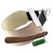 Solingen Sharp paste in a razor set with extra wide leather string string and wood handle razor from instrument rw Germany