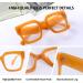 KaeoISFU Oversized Anti-Blue Light Reading Glasses for Men & Women - Stylish Large Unbreakable Frames | Orange-33 1.5 Dioptria - Reduce Eye Fatigue - Buy Online on GoSupps.com