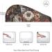 Floral Cheetah Hair Towel 2 Pack | Super Absorbent Quick Dry Hair Turbans for Women & Girls - Buy Online on GoSupps.com