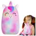Basumee Unicorn Seat Belt Covers for Kids Seat Belt Pads Seatbelt Pillow Car Seat Head Support for Child Kids Toddlers Baby Purple