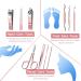 Women's Manicure Set 10 in 1 Nail Clipper Kit with Luxury Leather Bag - Pink | Travel-Friendly & Great Gift Choice - Buy Online on GoSupps.com