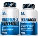 LeanMode Multipurpose Fat Loss Support Supplement (50 Servings) Plus High Strength Omega 3 Fish Oil (120 Servings)