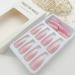 Shop 24Pcs Medium Coffin Press on Nails - Pink & White Ombre Acrylic False Nails with Glitter Designs - Glossy Translucent Nails for Women - International Shipping Available - Buy Online on GoSupps.com