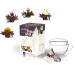 Creano Blooming Tea in Cupsize Flowering Tea Gift Set with 200 ml Glass Tea Cup and 8 Tea Flowers - Black Tea