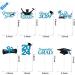 Graduation Cupcake Toppers 2023 Glitter Class of 2023 Cupcake Toppers Supplies Class of 2023 Congrats Grad Cap Diploma Cupcake Picks for Graduation Party Decorations 2023-24Pcs (Blue) - Buy Online on GoSupps.com