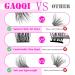 GAQQI Lash Clusters - 120 Volume Eyelash Extensions | 3D Fluffy & Soft Band | 10-14mm Multilayered Individual Lashes - Buy Online on GoSupps.com