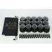 TLC ACCESSORIES 30 Piece Hair Rollers with Clips - 15 Self Grip Velcro Rollers and 15 Duckbill Clips - Salon Hairdressing Heatless Curlers Size 44mm for Medium to Long Hair in Colour Black