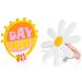 Lucy Darling Baby Teething Toys - Flower Child Silicone Baby Chew Toy for 0-6 and 0-12 Months - BPA Free Teethers for Babies - Soothe Babies Gums - 2 in 1 Pacifier and Teether