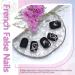 Leopard Print Short Black Press on Nails - Square Nail Tips Set - Frosted Texture False Nails Kit for Women - 24pcs - Buy Online on GoSupps.com