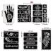 Kapopi Henna Tattoo Stencil Kit - Sexy Temporary Tattoo Stickers for Women, Girls, and Teenagers - Body Art Painting (Henna Tattoo Kit B) - Buy Online on GoSupps.com