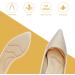 2 Pairs High Heel Insoles for Women - Breathable Shoe Pads & Arch Support Cushions for Pain Relief - Sponge Inserts for Loose Shoes & Heel Spurs - Beige - Buy Online on GoSupps.com