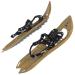 ALPIDEX snowshoes wooden look vintage climbing aid carrying bag shoe size 38 to 45 optional poles Brown Timber - without poles