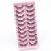 IFLOVEDEKD Handmade 3D Wispy Fake Eyelashes - 10 Pairs | Natural Look, Reusable, Short Mink Lashes with Clear Band for Fluffy Fashion Statement - Buy Online on GoSupps.com
