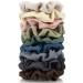 9 Pieces Matte Nude Scrunchies for Hair Elastic Hair Bands Colorful Scrunchy Hair Bands Hair Ropes for Women Girls (Gentle Colors)