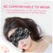Lace Flowers Eye Eyeshadow Eye Protection Comfortable Eye Protection Cool Sleep Sleep Eye Elastic Eye Polyester Travel Glasses For 22x9x0.8cm Black - Buy Online on GoSupps.com