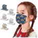 TT- 50 pieces Mundsprung Colorful children disposable masks 3-layer dust protection breathable mask mouth-nose protection with landscape printed Bandana once multifunctional scarf neckerchief