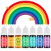 Waysroma Colorant Alimentaire 7x12ml Hautement Concentr & Sans Sucre Colorant Alimentaire Liquide pour P tisserie G teaux Macarons Fondants P ques Biscuits Beignets (Arc-en-ciel) 12 ml (Lot de 7) 84.0