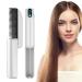 Small Hot Comb - Hair Straightener Comb | Electric Hair Brush with Negative Ion & LED Display | 30s Fast Heating Electric Hot Comb Hair Straightener 1800mAh Rechargeable Hair Comb for Wigs White
