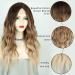 Natural Ombre Brown Wavy Wig for Women - Heat Resistant Synthetic Curly Hair - Buy Online on GoSupps.com