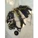 SHOWMEN CRAFT Black Synthetic Nylon Horse Harness with Yellow Piepin for Shetland - International Shipping Available - Buy Online on GoSupps.com