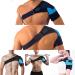Adjustable Neoprene Shoulder Support Bandage - Unisex Fits Left & Right - Relief for Arthritis & Shoulder Luxation (Blue) - Buy Online on GoSupps.com
