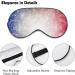 Red Blue Glitter Print Sleeping Mask | 4th of July Adjustable Eye Cover for Men Women & Kids | Light-Blocking Sleepmask - Buy Online on GoSupps.com