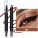 Double-ended highlight stick eye shadow sticks with brush shiny highlighting stick for eyes Long Lasting & Waterproof Shimmer Eyeshadow Stick Set for Eyes (07+08) - Buy Online on GoSupps.com