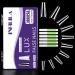 Clear Coffin Nail Tips INFILILA 1000PCS Clear Nail Tips with Glue Ballerina Acrylic Nail Tips Half Cover False Nails 10 Sizes With Case Fake Nail Tips for Nail Salon DIY Nail Art B-1000pcs clear