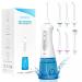 TUREWELL FC1592 Water Dental Flosser Cordless with Powerful Battery, Oral Irrigator for Teeth Cleaner, 3 Modes and 6 Jet Tips, IPX7 Waterproof,300ML Detachable Water Tank for Home and Travel (White)